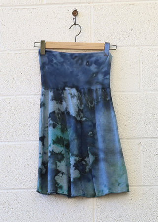 OOAK - Warrior Simplicity Short Skirt Skirt  / XS / Med Hemp/Organic Cotton / Ice Dye (165)