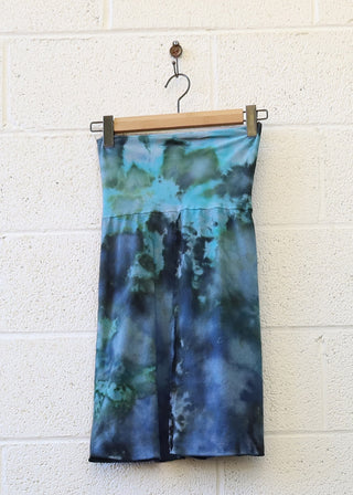 OOAK - Warrior Pencil Short Skirt / XS / MED Hemp/Organic Cotton / Ice Dye (190)