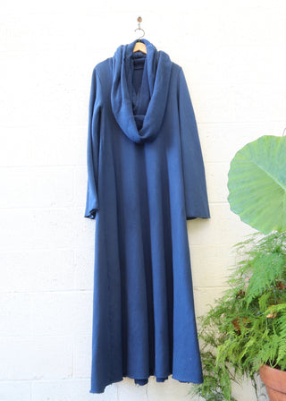SALE -  Pisces Wanderer Long Dress - Bell Sleeve / S / FLEECE / Sapphire / (197)