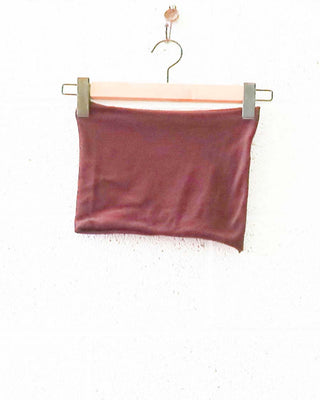 SALE - Boob Tube / XXS / Cacao / Stretch Cotton (115)