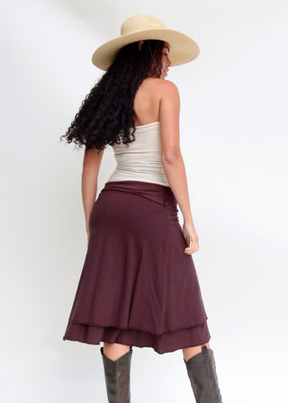 Double Layer Ojai Below Knee Skirt