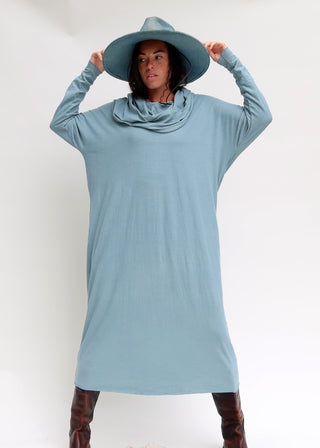 Super Cowl Poppy Long Kaftan