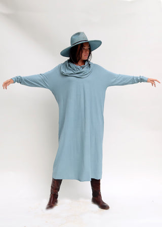 Super Cowl Poppy Long Kaftan