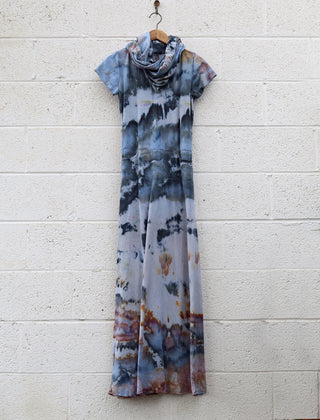 OOAK -  Ewok Darjeeling Long Dress / S / Light Hemp / Ice Dye (14)