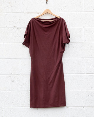 Sale -  Cocktail Below Knee Dress / Stretch Cotton / S /  Cacao (294)