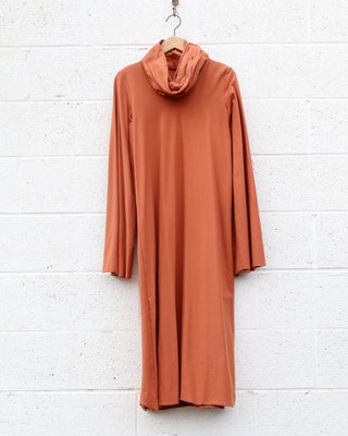 Sale -  Chunky Cowl Bell Sleeve Ojai Below Knee Dress / Stretch Cotton / S / Squash (313)