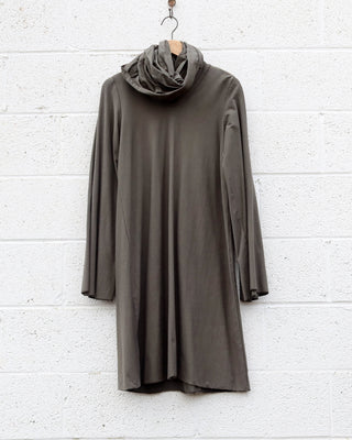 Sale -  Chunky Cowl Bell Sleeve Ojai Short Dress / Stretch Cotton / S / Olive (317)