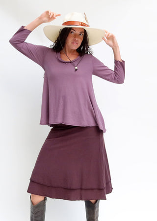 Double Layer Ojai Below Knee Skirt