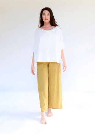 Float Neck Poppy Cropped Shirt Kaftan