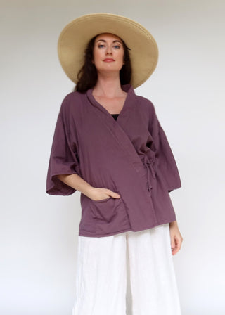 SAMPLE SALE - Ryokan Shirt / 2XS-S / Hemp Linen / Shiitake (64)