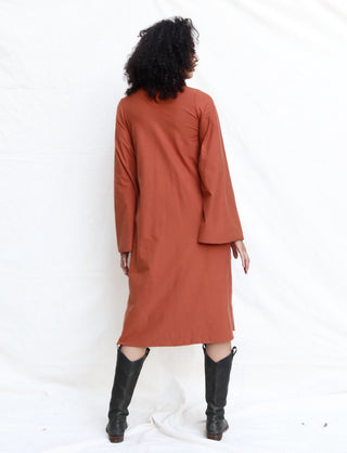 Bell Sleeve Chunky Cowl Ojai Below Knee Dress