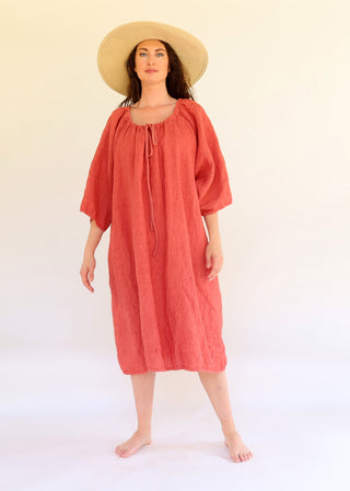 Drawstring Collar Bumble Bee Below Knee Kaftan
