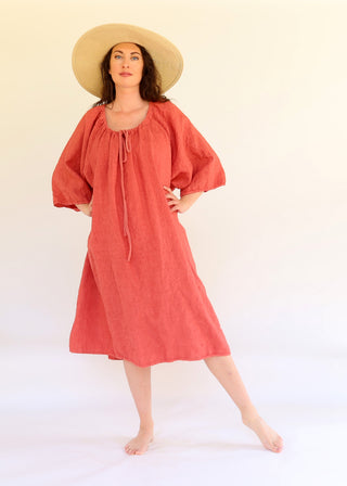 Drawstring Collar Bumble Bee Below Knee Kaftan