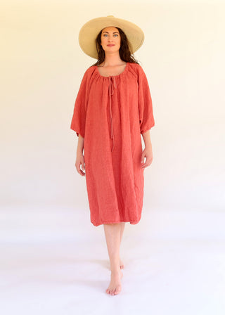 Drawstring Collar Bumble Bee Below Knee Kaftan