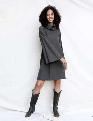 Bell Sleeve Chunky Cowl Ojai Short Dress