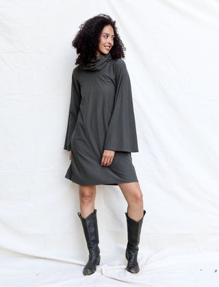 Bell Sleeve Chunky Cowl Ojai Short Dress