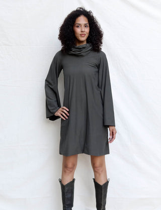 Bell Sleeve Chunky Cowl Ojai Short Dress