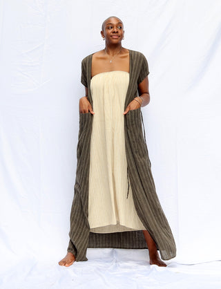Handwoven - Wrap Origami Long Dress