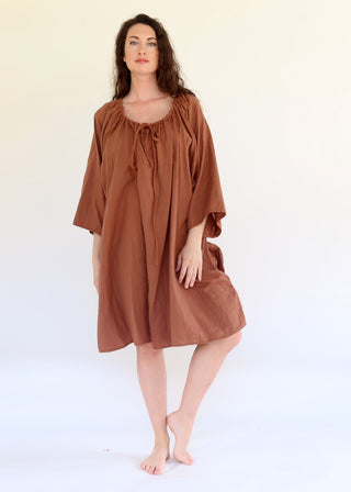 Drawstring Collar Bumble Bee Short Kaftan
