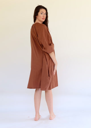 Drawstring Collar Bumble Bee Short Kaftan