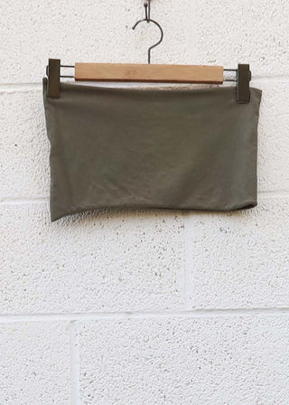 SALE - Boob Tube  / Large / Olive / Stretch Organic Cotton (90)