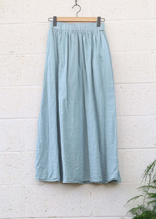SALE - Mimosa Long Skirt / M / Lagoon / Organic Double Gauze (129)