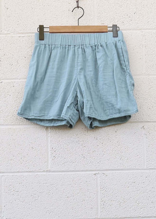 SALE - Mimosa Shorts / M / Lagoon / Organic Double Gauze (131)