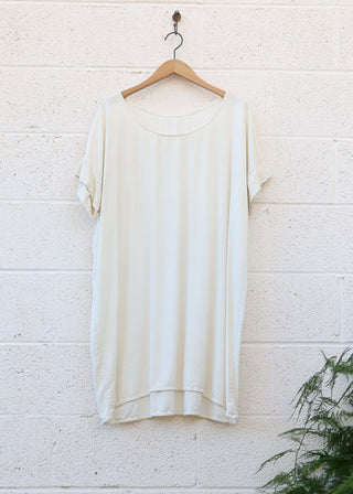 SALE - Everyday Magnolia Short Kaftan / Natural / 2XS-S / Raw Silk (172)