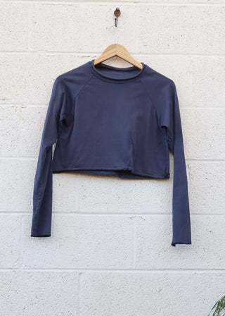 SALE - Crew Raglan Ojai Bralette / Grey / S / Organic Cotton (196)