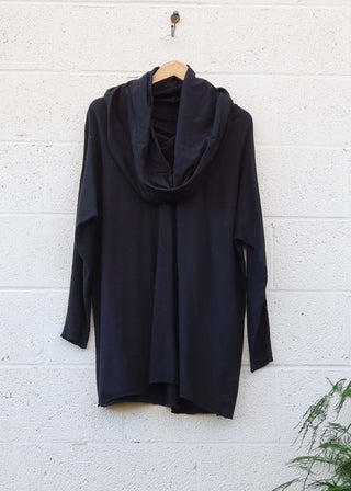 SALE - Super Cowl Poppy Tunic / Midnight / 2XS-S / Light Hemp (218)