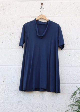 SALE - Hampi Wanderer Tunic  / Sapphire / S / Light Hemp (238)