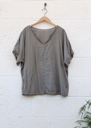 SALE - Sita Poppy Shirt / Olive / M-XL / Organic Cotton (249)