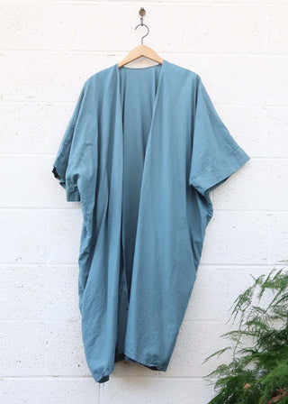 SALE - Magnolia Below Knee Duster / Seafaom / One Size / Hemp Linen (261)