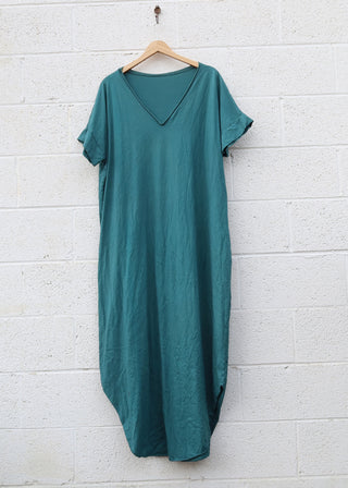 SALE - Ritual Magnolia Bloom Long Kaftan / M-XL / Raincloud/ Tissue Cotton (389)