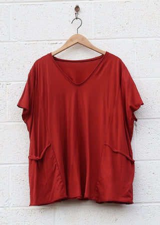 SALE - Ritual Perfect Pockets Shirt / One Size / Tissue / Terra-cotta (438)