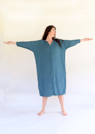 Sita Poppy Below Knee Kaftan