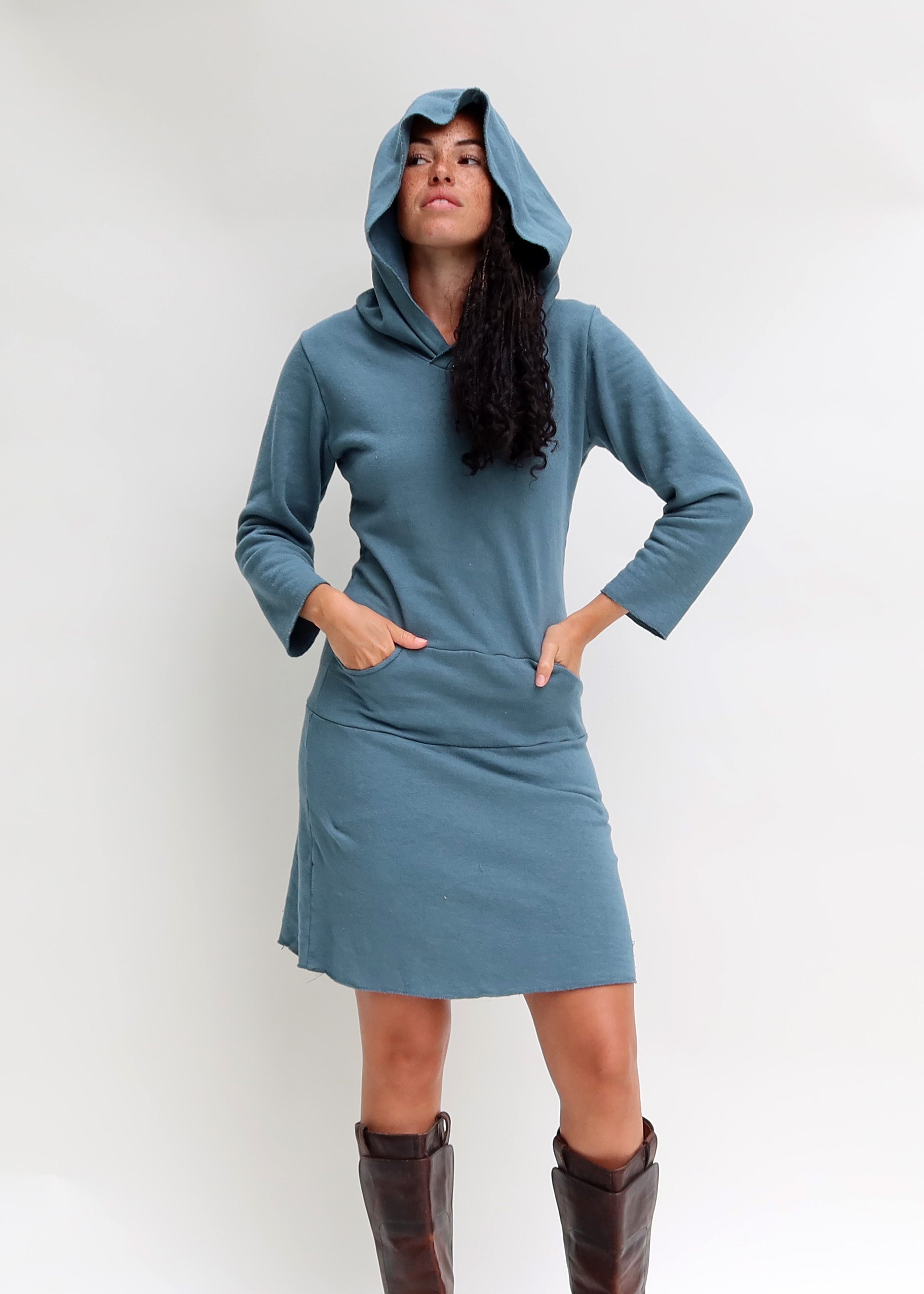 short dress with hoodie A Little Bit Hoodie Dress