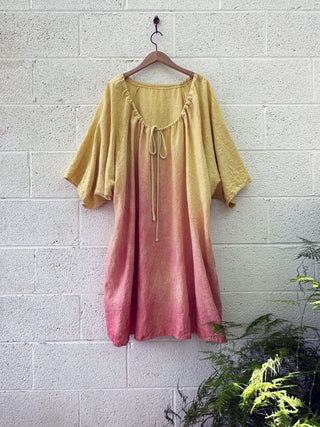 Drawstring Collar Bumble Bee Kaftan  (37)