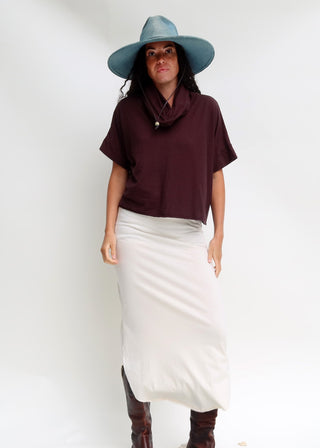 Chunky Cowl Magnolia Cropped Kaftan