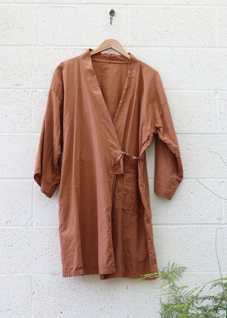 SAMPLE SALE - Ryokan Short Dress / XXS - S / Hemp/Cotton / Squash (19)