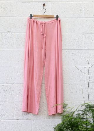SALE - Drawstring Anoki Pant / S / Light Hemp / Coral (33)