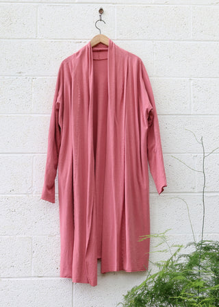 SAMPLE SALE - Poppy Below Knee Cardigan / 2XS - S / Light Hemp / (83)
