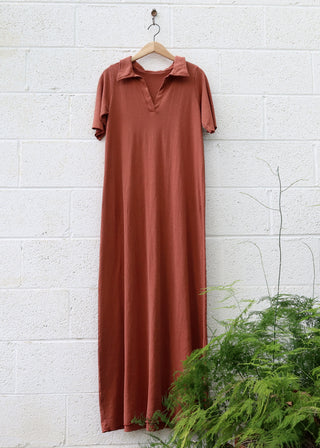 SAMPLE SALE - Preppy Ojai Long Dress / S / Squash / Med Hemp / (96) SAMPLE SALE - Preppy Ojai Long Dress / S / Squash / Med Hemp / (96)
