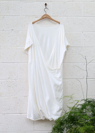 SAMPLE SALE - Layering Magnolia Below Knee Kaftan / 2XS-S / Organic Cotton / Natural / (134)