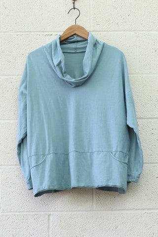 SAMPLE SALE - Many Moons Classic Darjeeling Shirt / L / Light Hemp / Lagoon / (220)