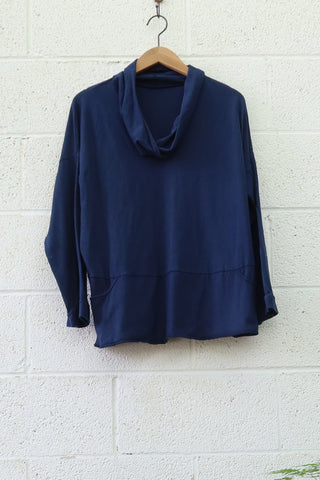 SAMPLE SALE - Many Moons Classic Darjeeling Shirt / L / Light Hemp / Sapphire / (222)