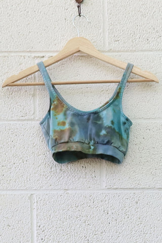 OOAK - Sadhana Banded Bra / XXS / Stretch Organic Cotton / Ice Dye (251)