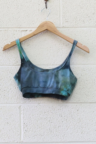 OOAK - Sadhana Banded Bra / S / Stretch Organic Cotton / Ice Dye (257)
