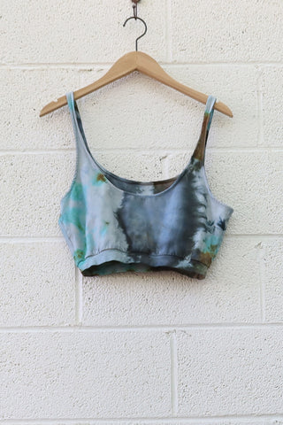 OOAK - Sadhana Banded Bra / XXL / Stretch Organic Cotton / Ice Dye (269)