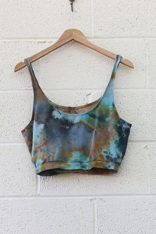 OOAK - Sadhana Banded Bra / 3XL / Stretch Organic Cotton / Ice Dye (271)